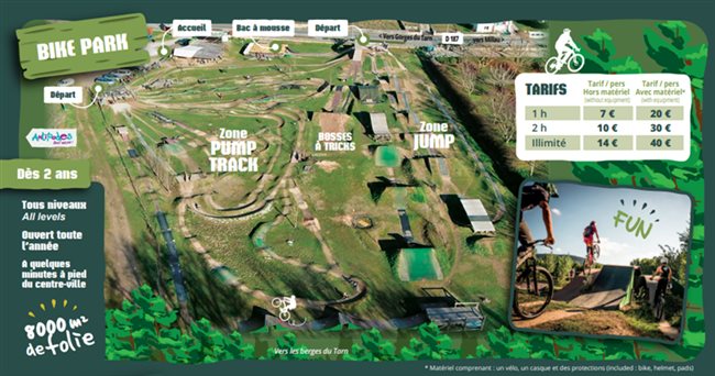 tarifs bike park millau